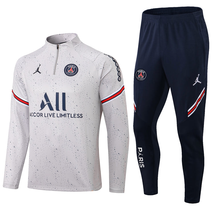 Conjunto PSG  Ziper Curto Cinza